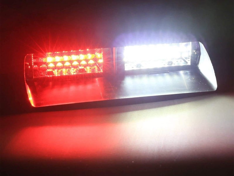XTAUTO LED Emergency Waning Light 16 LED High Intensity Windshield Hazard Warning Flashing Strobe Law Enforcement Interior Roof Dash Windshield Safety Lamps with Suction Cups for Car Truck Red White - Image 5
